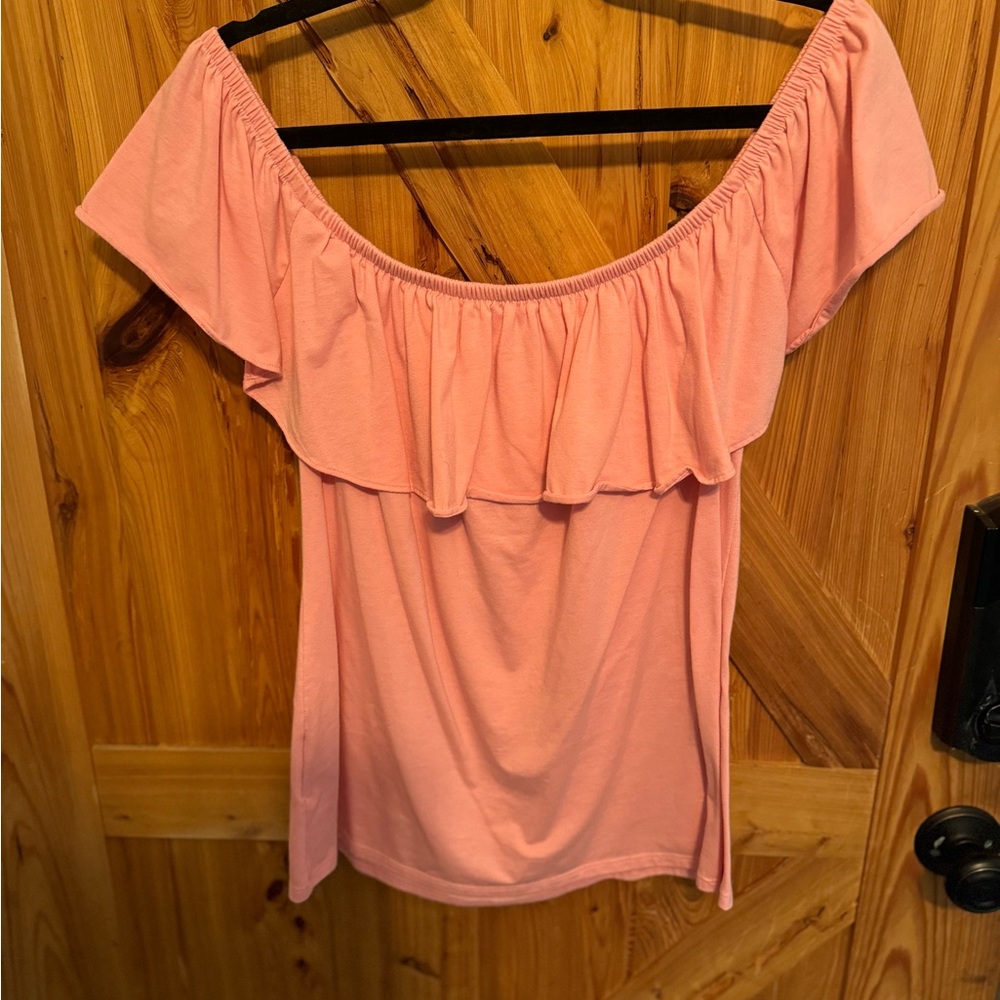 Lilly Pulitzer off shoulder shirt.